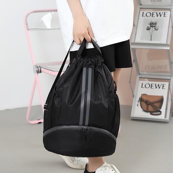 Backpack - Gym Bag - Waterproof Drawstring - Sports Backpack with Wet-Dry Separation