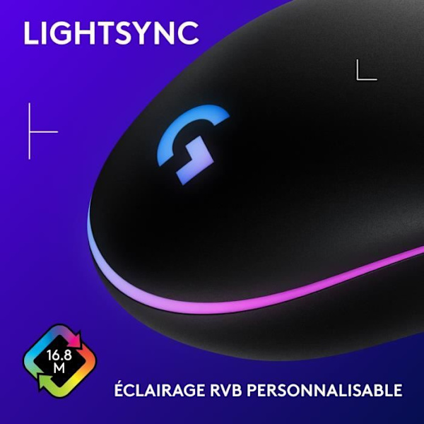 Logitech - G203 LightSync RGB Gaming Mouse - Svart 85