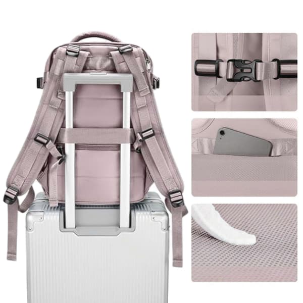 Wizzair Ryanair Airplane Backpack 40x20x25 Backpack with Suitcase Holder CJY