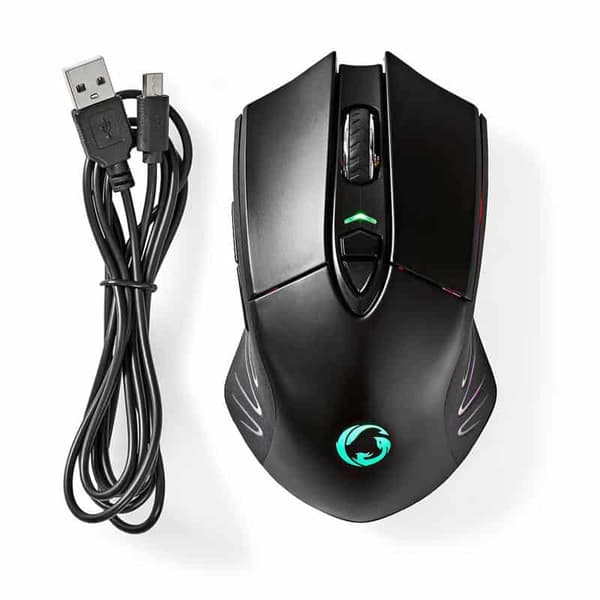 Nedis Wired & Wireless Gaming Mouse - 7 buttons - RGB Led