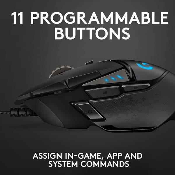 Logitech G502 HERO High Performance Gaming Mouse Svart 121