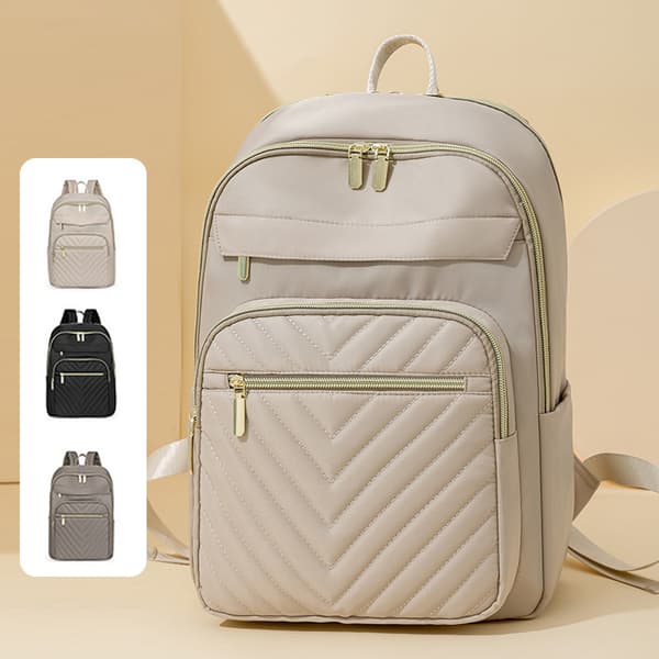 Compact Water-Resistant Nylon Backpack for Women, Everyday Travel Backpack