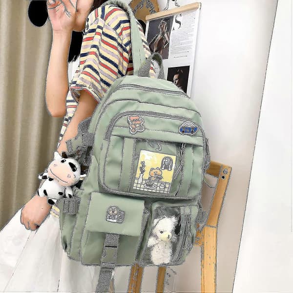 Backpack Kawaii School Bag With Pendant Small Backpack School Supplies High School Students School Bag