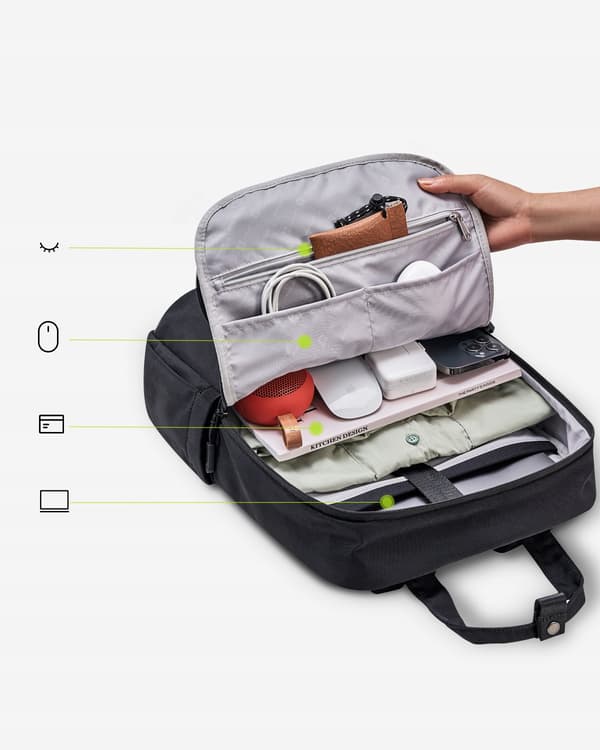 INNOSTYLE LAPTOP BACKPACK 15.6 FOR FLIGHT WATERPROOF COLORLITE 14L BLACK