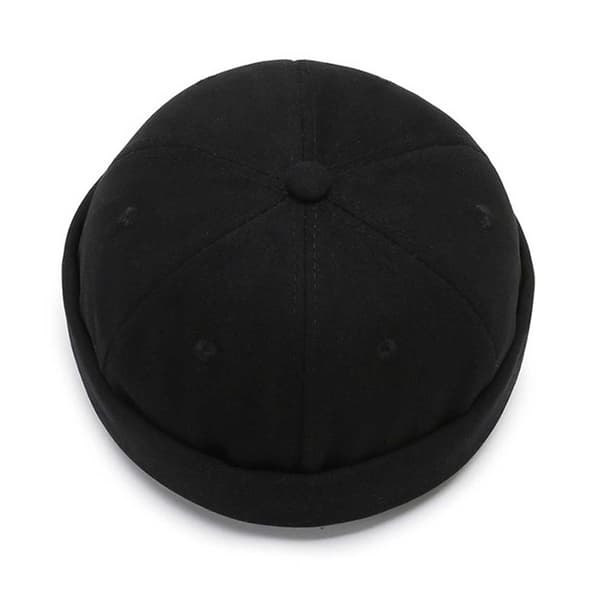 Miki Hat Docker Rullad Skärm Mössa Beanie Sotarmössa - svart black