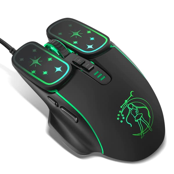 MOUSEUSB Trådbunden Gamingmus Datormus Tillbehör svart black default