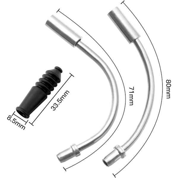 Bromstillbehör Set med 4 V-broms Bromskabel Cykelbromsrör med 8 V-broms Dammskydd och 8 delar bågar för mountainbikes