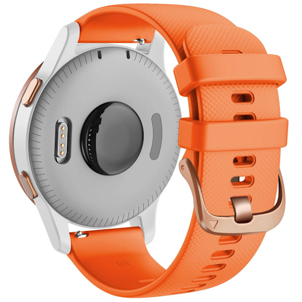 18mm 20mm Rem för Garmin Venu Sq 2 Plus Vivoactive 4S Smartwatch Armband Venu 3S 2S Vivoactive 3 5 Ersättningsarmband Orange Orang