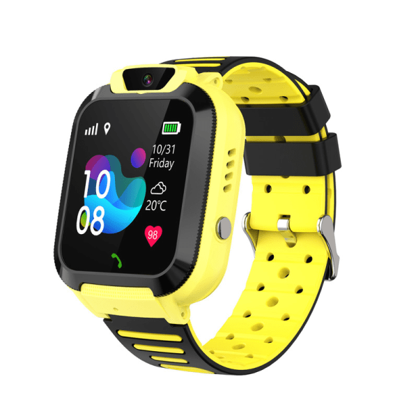 Smartwatch för barn med kamera, spel, video-/musikspelare, väckarklocka, pekskärm för barn 4-12 år, gul