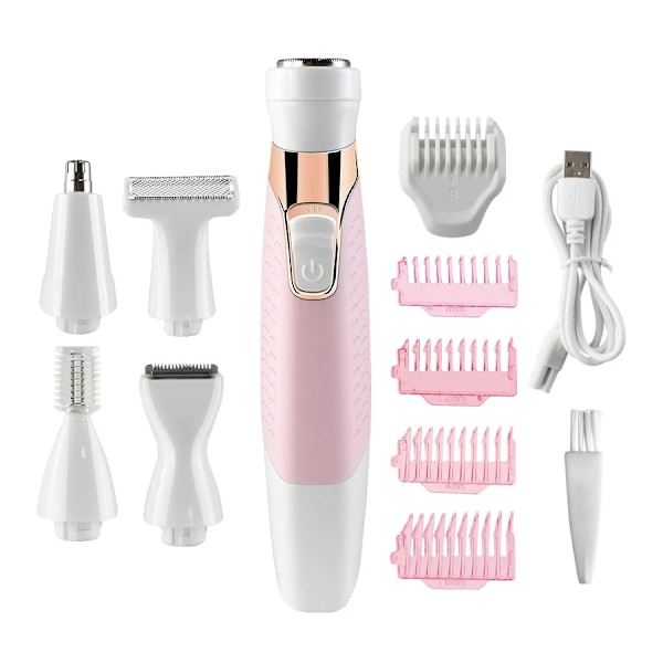 Bikinitrimmer 5 i 1 ny shaver øjenbrynstrimmer multifunktionel elektrisk ansigtshårfjerner{f391}