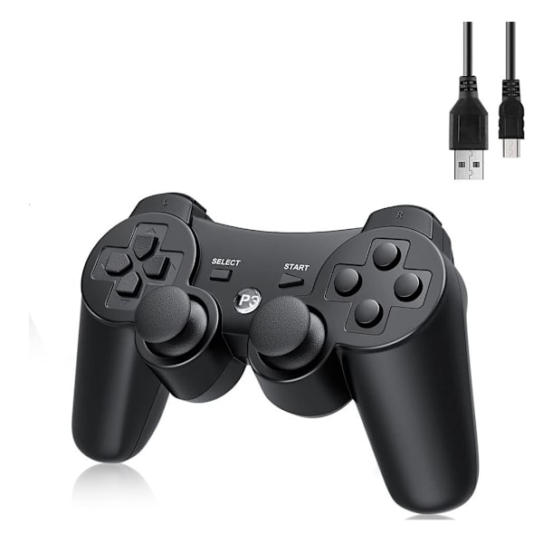 Trådløs Controller - Håndkontrol til PS3 Kompatibel Sort (ROG) Black 1-Pack