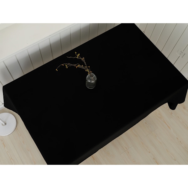 Svart Duk 152x213 cm Rektangulär Duk för 120 cm Bord