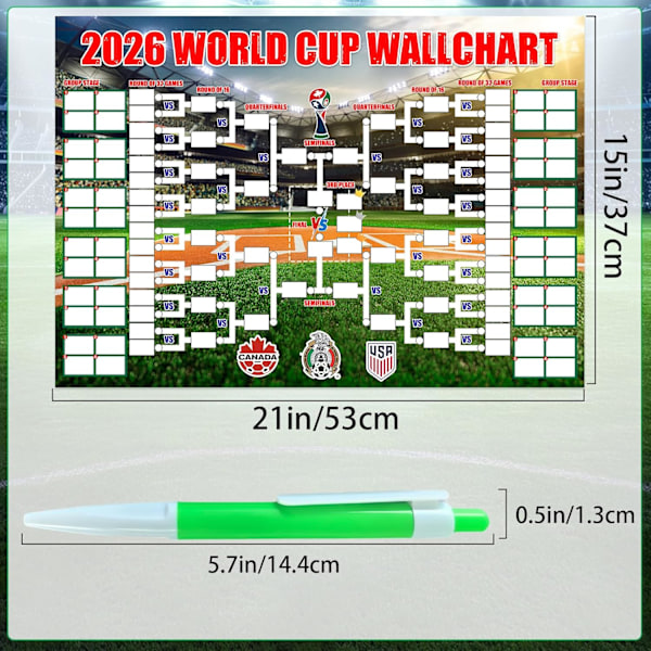 VM-kampprogramplakat, med både samle- og dekorationsfunktioner. Fodboldrelaterede merchandise-dekorationer[ROG]