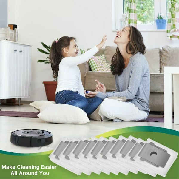 10-pak støvpose for iRobot Roomba i7 i7+ i7 Plus S9 S9+ i3 i3+ j7 j7+ E5 E6 E7 iRobot Reservepose for iRobot Roomba i7