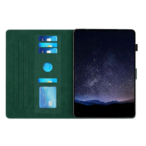 Etui til Samsung Galaxy Tab S9 FE/S9, Honeycomb-printet læder tabletetui med kortpladser