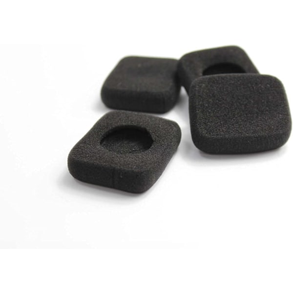 FORM2 Hörlurar In-Ear Hörlurar Öronkuddar Svamp Fyrkantigt Skum Ultra Mjuk Kudde Hållbar Bekväm Svart 4-Pack, 50*40mm