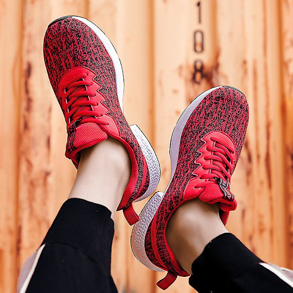 Herrsneakers Andas løpesko Mote Damesportssko 04 Rød Red 41