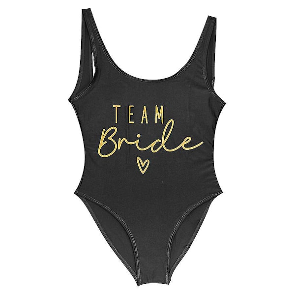 S-3xl Print Team Brud Badedragt i ét stykke Kvinder Badetøj Polterabend Badedragt Sommer Strandtøj Badedragt bride1 bride1 M