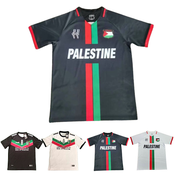 Palestiinan jalkapallopaita 2023/24 kotipaita vieraspaita musta Black-A Black-A Black-A M