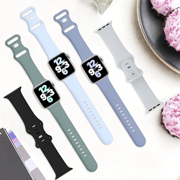 6-pakning band kompatibel med Apple Watch Band 38mm 40mm 6pcs 2 6pcs 2