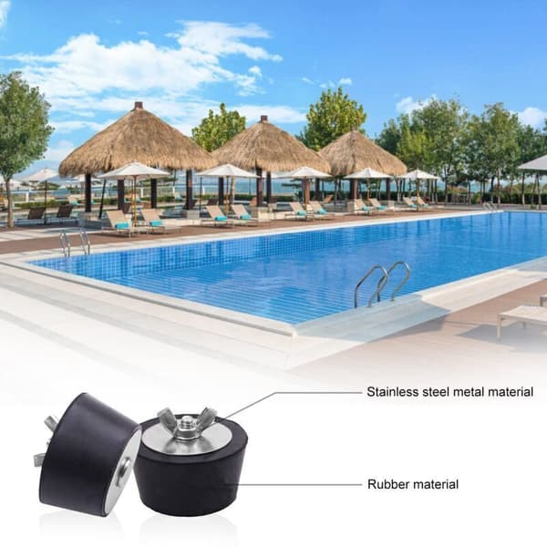 Vinterprop til pool. 51 mm gummiprop med vingemøtrik i rustfrit stål til vedligeholdelse af poolrør om vinteren (2 stk.)