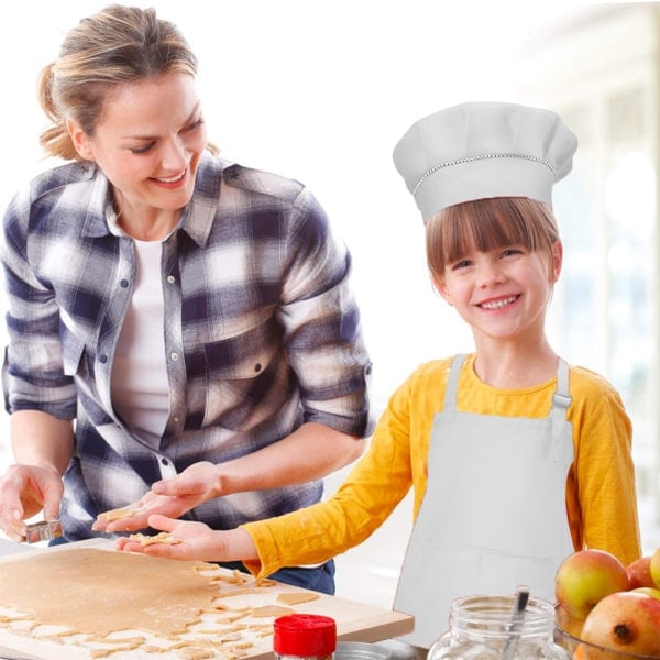 Förkläde och kockhatt för barn, matlagningsförkläde för matlagning, bakning, M