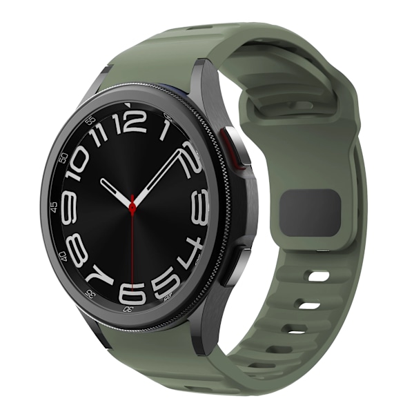 Silikonrem för Samsung Galaxy Watch 6 Classic 47mm 43mm/4 classic 46mm 42mm Armband Galaxy Watch 5/5pro 45mm/4/6 40mm 44mm Olivgrön Olive Green