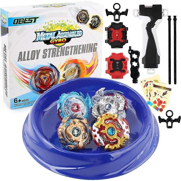 Taistelulelu Burst Gyro -setti stadionilla, 4 pyörivää osaa ja 2 laukaisinta, Battle Arena Gyro -pelisetti syntymäpäivälahjaksi lapsille pojille tytöille A