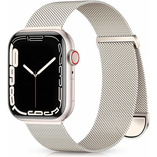 Metallrem kompatibel med Apple Watch Band 40 mm 38 mm 41 mm Starlight-WELLNGS Starlight Starlight