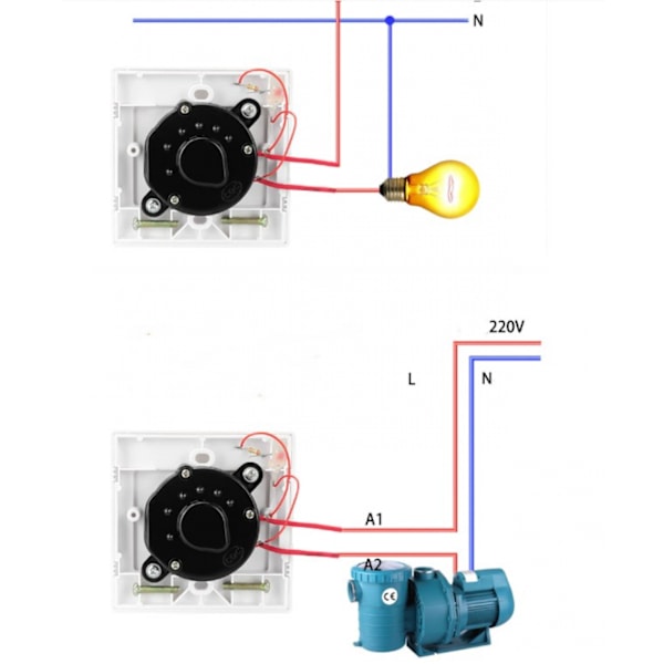 120 Minutters Timerbryter, AC 220V 15A Intelligent Mekanisk Nedtellingstimer