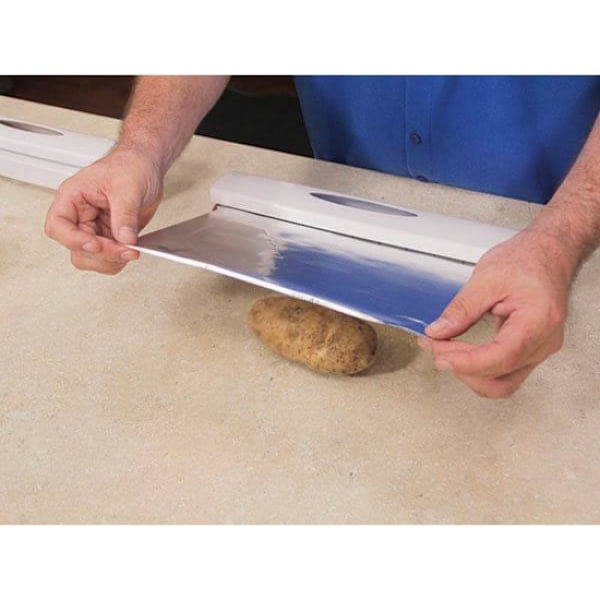 Folie Kutter - Holder for Aluminiumfolie & Plastfolie Hvit