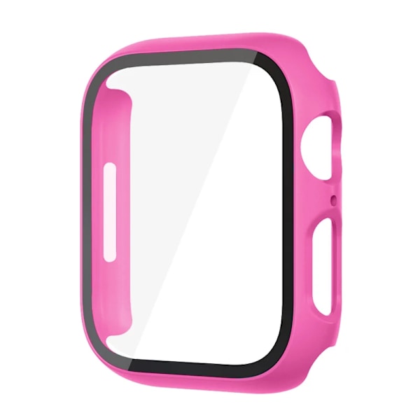 Glass+ Kuori Apple Watch -kotelolle 9 8 7 6 SE 5 iWatch -lisävarusteet Näytönsuoja Apple Watch Series 45mm 41mm 44mm 40mm 42mm 38mm Ruusupuna Rose edited 42mm series 321