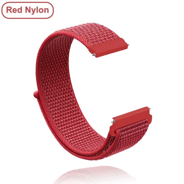 18mm 20mm 22mm Nylon för Garmin Vivoactive 3 4 4s Band Watch Venu 2 2s SQ Forerunner 645 Armband Nylon - Nylon Röd Nylon Röd Nylon Red 22MM