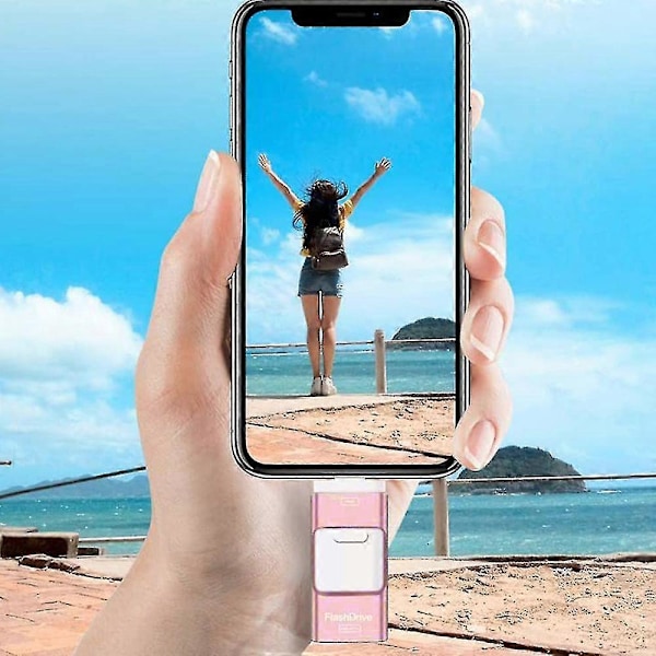 iPhone Flash Drive 128GB, 4-i-1 USB-C Memory Stick, Photo Stick External Storage USB Flash Drive for iPhone iPad Android Computer