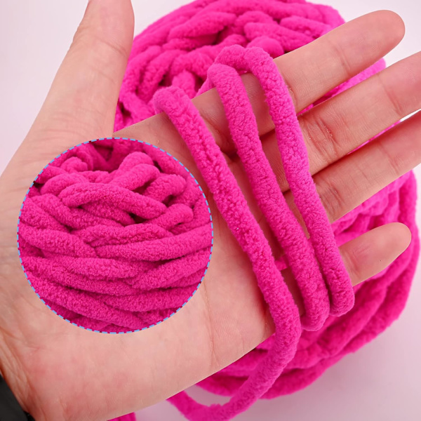 Stickgarn 4x Stickgarn för Virkning, Mjukt Chunky Garn för Garnprojekt rose red