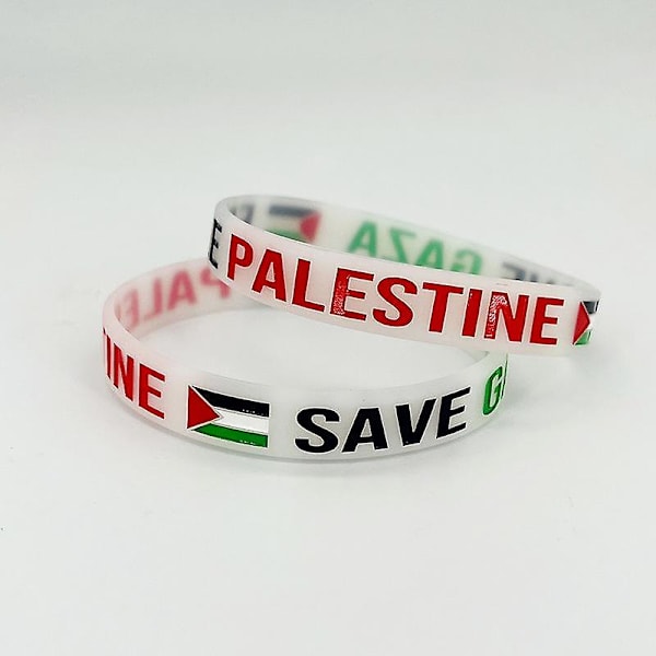 1-20x GRATIS PALESTINA RÄDDA GAZA Silikonarmband Flagga Armband 2st 2 st