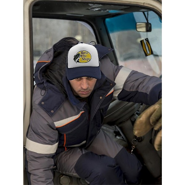 Bass Pro Shop Ulkoilulippis Trucker-lippis Verkolla - Miehille ja Naisille One Size Fits All Snapback-kiinnitys - Täydellinen Metsästykseen & Kalastukseen Tummansininen Dark blue