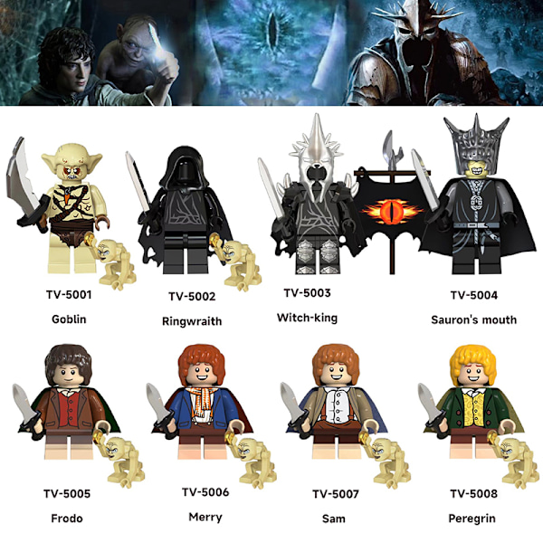 Sagan om Ringen Film Hobbit Klossar Dockor Mini Action Leksak Figurer B