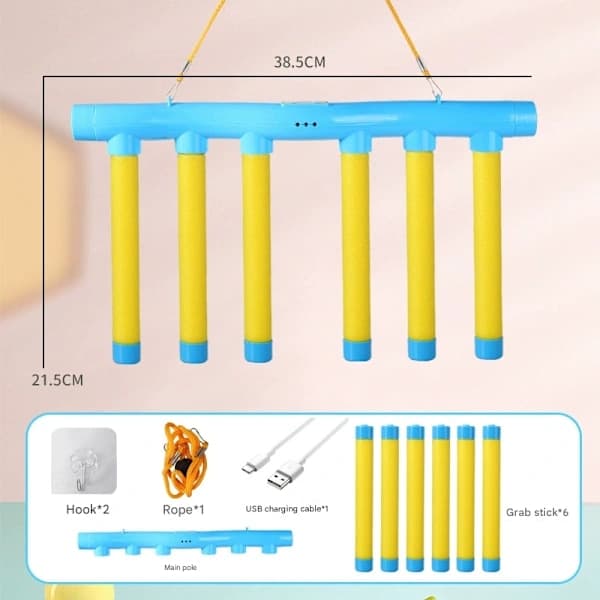 Catch the Falling Stick Game, Hand-Eye Coordination Training Toy, Reaction Exercise, No Remote Control Needed, Yellow, 3-Pack yellow yellow 3-pack