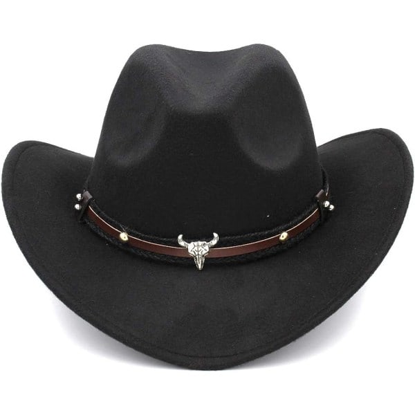 Håndlaget gjennomhullet cowboyhatt Cowboy bred brem sommerstrand sol ha