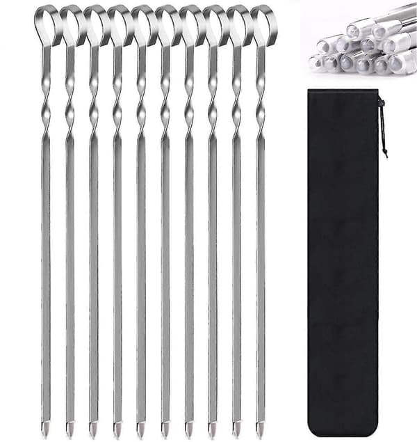 10 Grillspyd i Metall 36cm (14 Tommer)