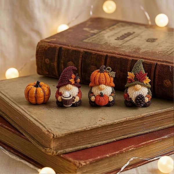 Small 3D Beaded Animal DIY Kit, Small 3D Beaded Decoration Kit, Creative 4-Pack DIY Goblin Beaded Kit A