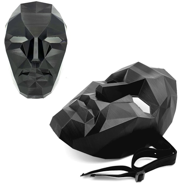 Squid Game Front Man Boss cosplay Halloween festmaske Svart Black L
