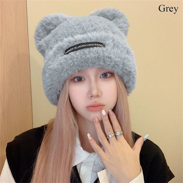 Plush-hattu Hattu HARMAA grey