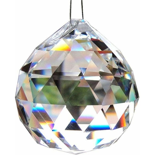 60 mm Stor klar glaskrystalkugle glaskugle glasprisme vedhæng regnbue krystal lysekrone krystaldele - bryllup, fest, festlig borddekoration