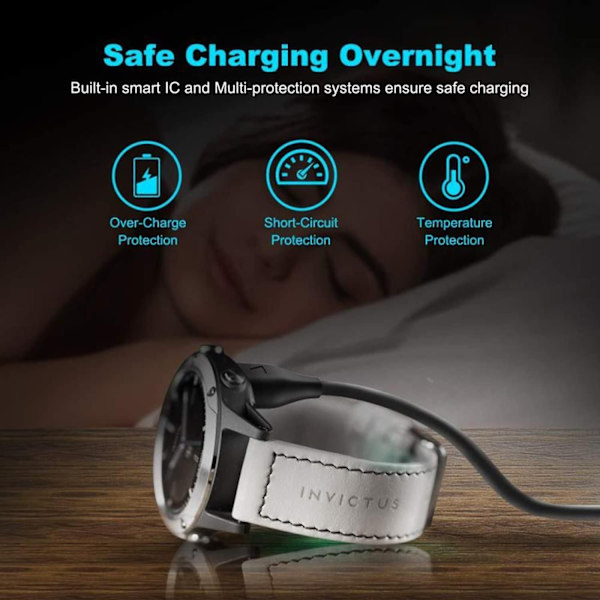 Type C til Garmin Klokke Ladekabel, Kompatibel med Garmin Fenix ​​6 6s 6x Pro, fenix 5 5s 5x Plus, USB C Data Sync Ladekabel