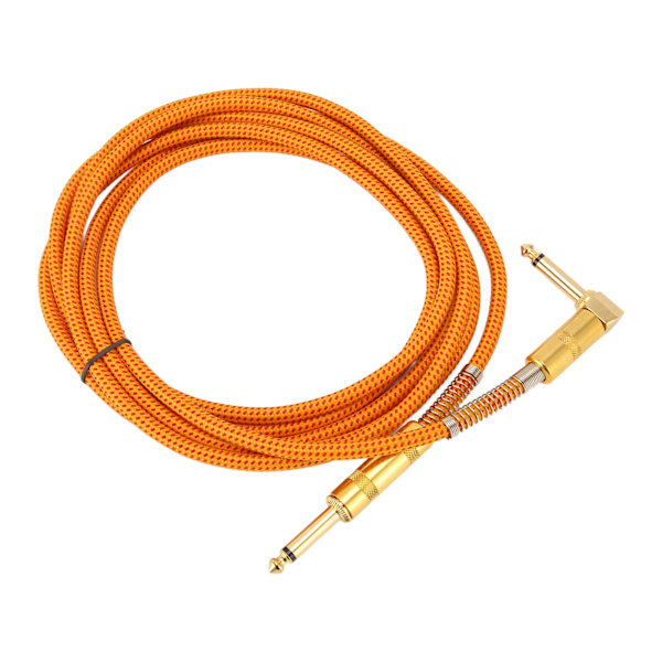 1/4 tums instrumentkabel rak 6,35 mm hane stereo ljud gitarrkabel basförstärkarkabel för elgitarr basgitarr 3m
