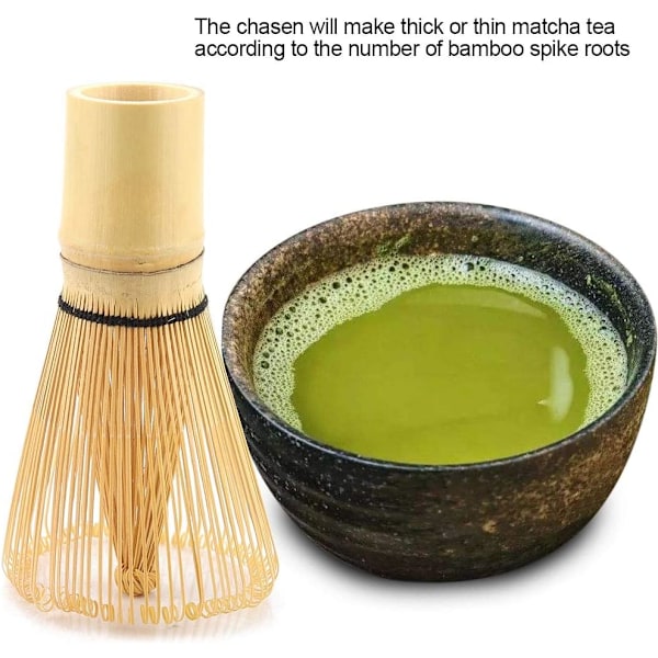 Tevisp, Naturlig Bambus Tevisp Chasen Förbereder Matcha Pulver Borste Verkty 100 Prongs