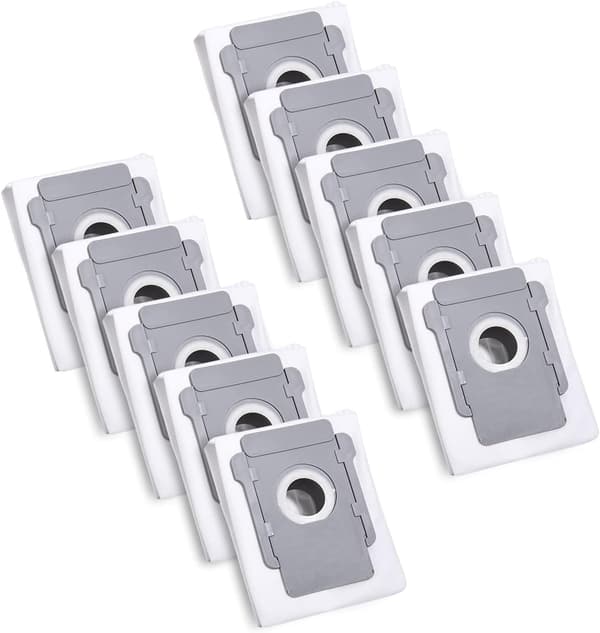 10 støvsugerposer til iRobot Roomba i7 i7+ i3 i3+ i4 i4+ i6 i6+ j7 j7+ i8 i8+S9 S9+ E5 E6 E7 Clean Base, erstatningsstøvsugerpose