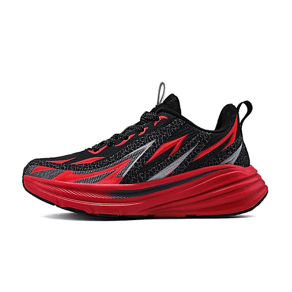 Herrsneakers Andningsbara sportskor Mode löparskor 3Clt179 SvartRöd BlackRed 45
